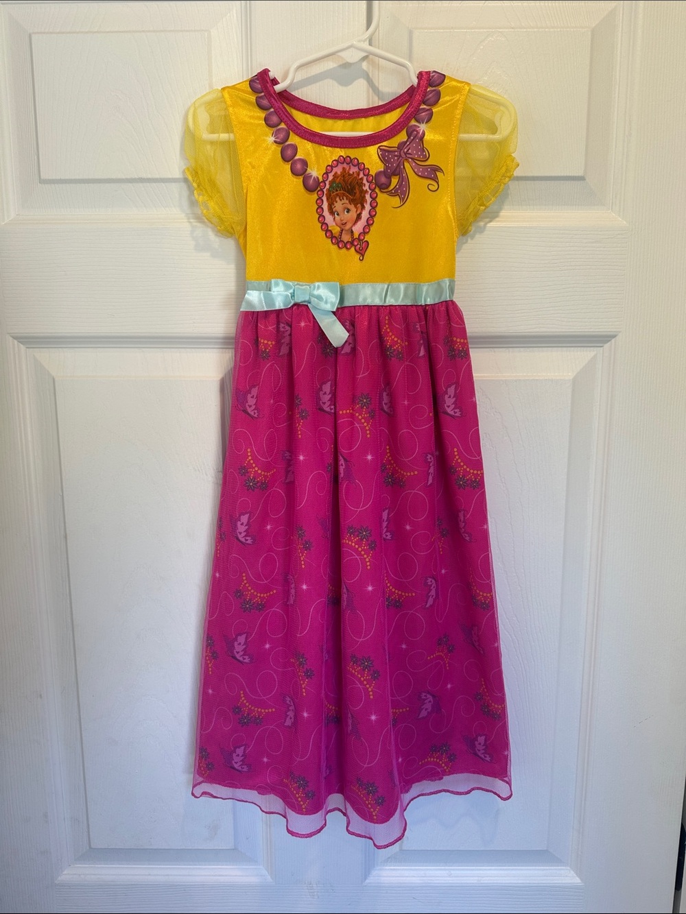 Disney Yellow and Pink Fancy Nancy Nightgown with Bow